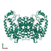 Farnesyl pyrophosphate synthase in PDB entry 1uby, assembly 1, front view.