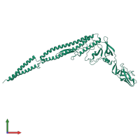 PDB entry 1ucu coloured by chain, front view.