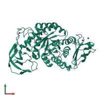 PDB entry 1ud5 coloured by chain, front view.