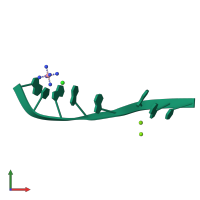 PDB entry 1ue3 coloured by chain, front view.
