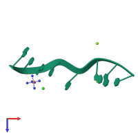 PDB entry 1ue3 coloured by chain, top view.