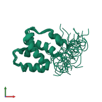 PDB entry 1ug0 coloured by chain, ensemble of 20 models, front view.