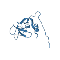 The deposited structure of PDB entry 1ug1 contains 1 copy of SCOP domain 50045 (SH3-domain) in Dynamin-binding protein. Showing 1 copy in chain A.