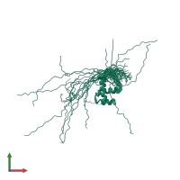 PDB entry 1ug2 coloured by chain, ensemble of 20 models, front view.