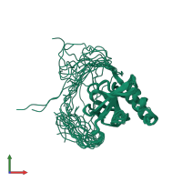 PDB entry 1ugj coloured by chain, ensemble of 20 models, front view.
