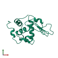 PDB entry 1uic coloured by chain, front view.