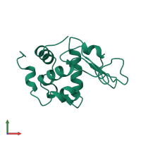 PDB entry 1uie coloured by chain, front view.