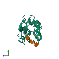 PDB entry 1uih coloured by chain, side view.