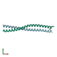 PDB entry 1uix coloured by chain, front view.