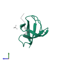 Signal transducing adapter molecule 2 in PDB entry 1uj0, assembly 1, side view.