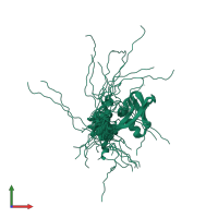 PDB entry 1ujr coloured by chain, ensemble of 20 models, front view.