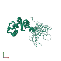 PDB entry 1ul4 coloured by chain, ensemble of 20 models, front view.