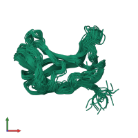 PDB entry 1ulp coloured by chain, ensemble of 25 models, front view.