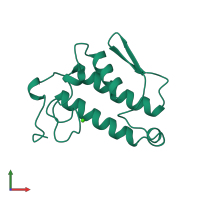 PDB entry 1une coloured by chain, front view.