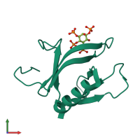 PDB entry 1upr coloured by chain, front view.