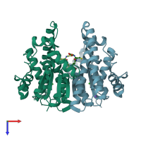 PDB entry 1usb coloured by chain, top view.