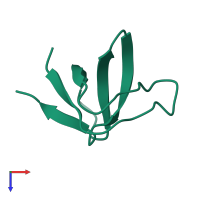Spectrin alpha chain, non-erythrocytic 1 in PDB entry 1uue, assembly 1, top view.