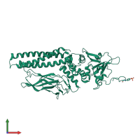 PDB entry 1uur coloured by chain, front view.