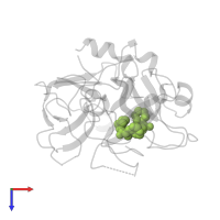 [[CYCLOHEXANESULFONYL-GLYCYL]-3[PYRIDIN-4-YL-AMINOMETHYL]ALANYL]PIPERIDINE in PDB entry 1uvs, assembly 1, top view.