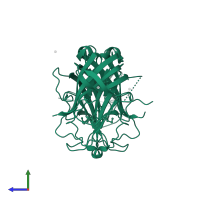 Endoglucanase in PDB entry 1uww, assembly 1, side view.