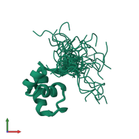 PDB entry 1uxd coloured by chain, ensemble of 34 models, front view.