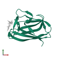 endo-1,4-beta-xylanase in PDB entry 1uxx, assembly 1, front view.