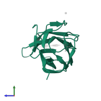 Endo-1,4-beta-xylanase A in PDB entry 1uy3, assembly 1, side view.