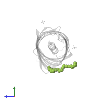 PENTAETHYLENE GLYCOL MONODECYL ETHER in PDB entry 1uyn, assembly 1, side view.