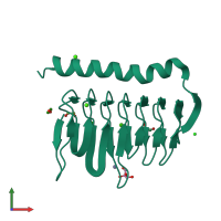 PDB entry 1v3w coloured by chain, front view.