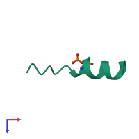 PDB entry 1v50 coloured by chain, top view.