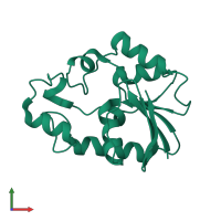 PDB entry 1v7q coloured by chain, front view.