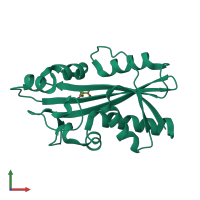 PDB entry 1v7r coloured by chain, front view.