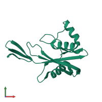PDB entry 1v8i coloured by chain, front view.