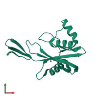 PDB entry 1v8n coloured by chain, front view.