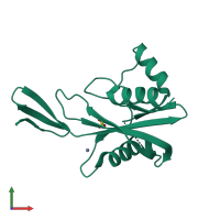 PDB entry 1v8w coloured by chain, front view.