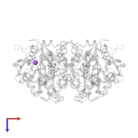 SODIUM ION in PDB entry 1v8z, assembly 1, top view.