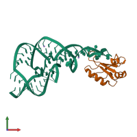 PDB entry 1vc5 coloured by chain, front view.