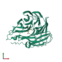 PDB entry 1vcj coloured by chain, front view.