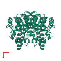 Glutathione S-transferase 3 in PDB entry 1vf1, assembly 1, top view.