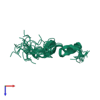 PDB entry 1vgh coloured by chain, ensemble of 20 models, top view.