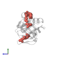 Modified residue MSE in PDB entry 1vi4, assembly 1, side view.