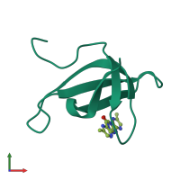 PDB entry 1vif coloured by chain, front view.
