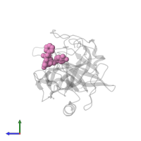 N-(BENZYLSULFONYL)SERYL-N~1~-{4-[(Z)-AMINO(IMINO)METHYL]BENZYL}SERINAMIDE in PDB entry 1vja, assembly 1, side view.