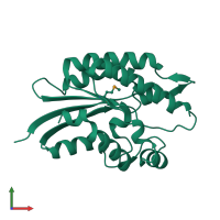 PDB entry 1vjg coloured by chain, front view.