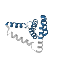 The deposited structure of PDB entry 1vke contains 6 copies of Pfam domain PF02627 (Carboxymuconolactone decarboxylase family) in Carboxymuconolactone decarboxylase-like domain-containing protein. Showing 1 copy in chain E.