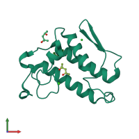 PDB entry 1vkq coloured by chain, front view.