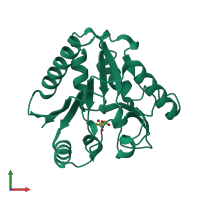 PDB 1vl1 coloured by chain and viewed from the front.