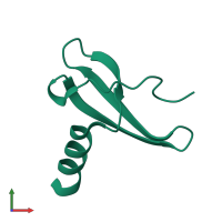 PDB entry 1vmc coloured by chain, front view.