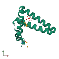 PDB entry 1vmg coloured by chain, front view.