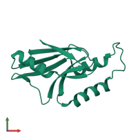 PDB entry 1vmh coloured by chain, front view.